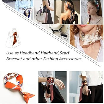 Kcctoo 2/6/10Pack Scarf Bags for Women Handbag Scarfs Band Hair Neck Scarves Fashion Gifts | Amazon (US)