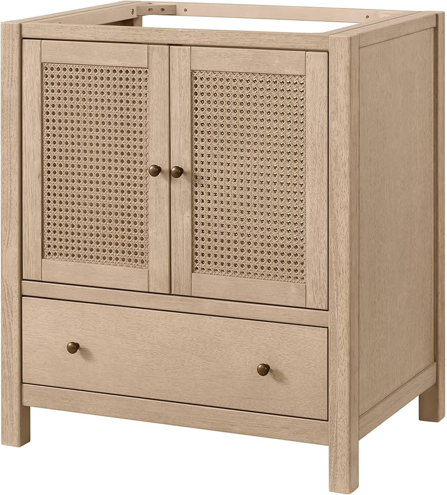 Alaterre Furniture Lucca 30 Inch Bathroom Vanity - Freestanding Cabinet Without Sink - Small Wood... | Amazon (US)