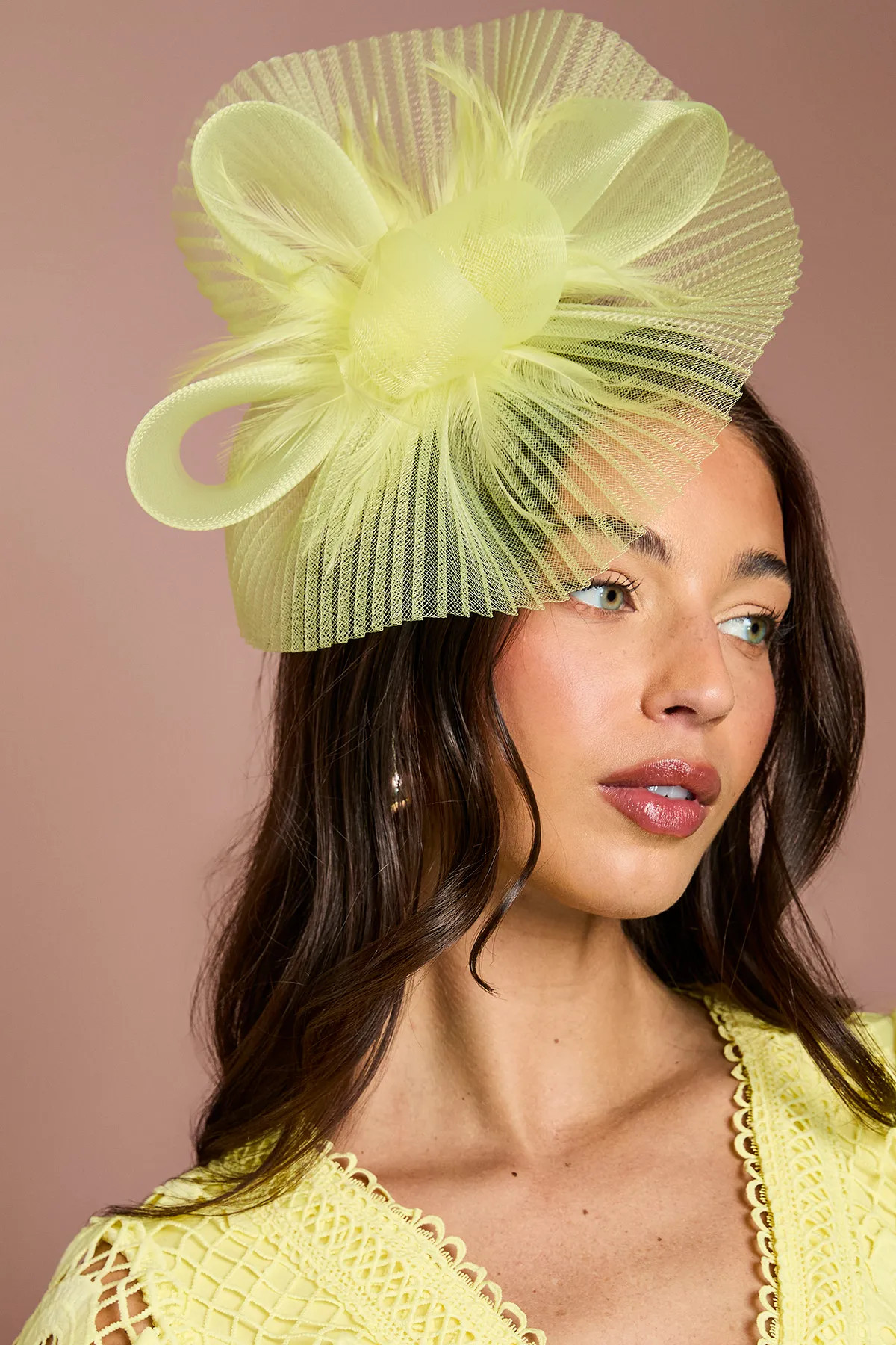 Lemon Coast Pleat Detail Fascinator | Debenhams | Debenhams UK