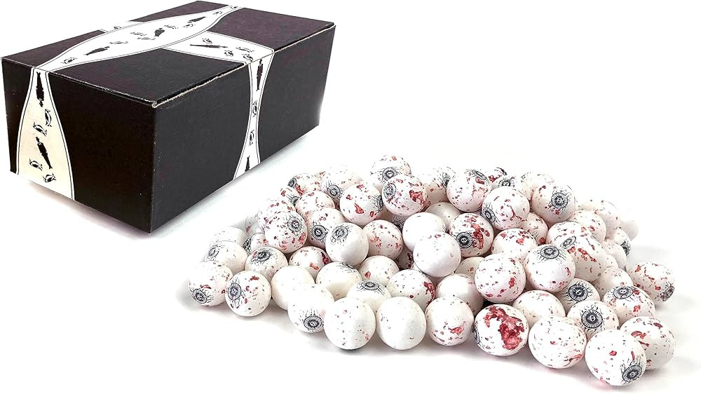 Oak Leaf Gluten Free Spooky Eyes Bubble Gum, 1 lb Bag in a BlackTie Box | Amazon (US)