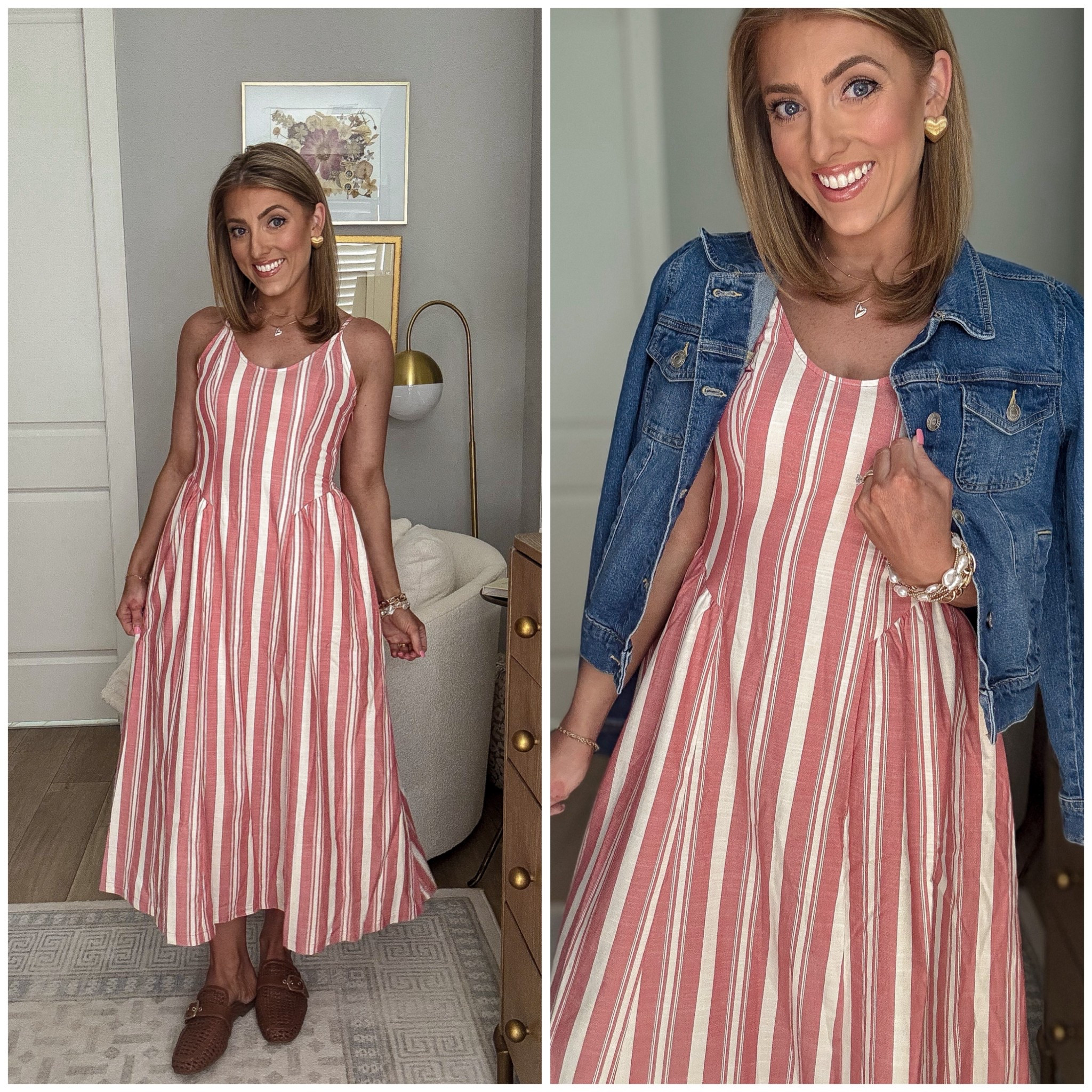 This striped Target midi dress is such an easy, flattering piece for everyday wear 🤍
The soft pink and cream stripe pattern feels classic and feminine, and the midi length makes it comfortable and versatile for so many occasions. The fit is lightweight and flowy, making it perfect for warm days while still being easy to layer.

I love styling it on its own or layering with a denim jacket for a casual, pulled-together look. This dress works beautifully for spring and summer outfits, brunch, vacations, casual events, or everyday errands. Add flats or sandals for daytime, or dress it up with wedges for an effortless day-to-night look.

Simple, timeless, and so wearable — Target does these easy dresses so well 🤍

#targetstyle #targetfinds #targetfashion #ootd #outfitoftheday #mididress #stripedress #springdress #summerdress #casualdress #affordablefashion #everydaystyle #weekendoutfit #vacationstyle