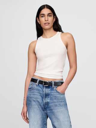 Modern Rib Halter Tank Top | Gap (US)