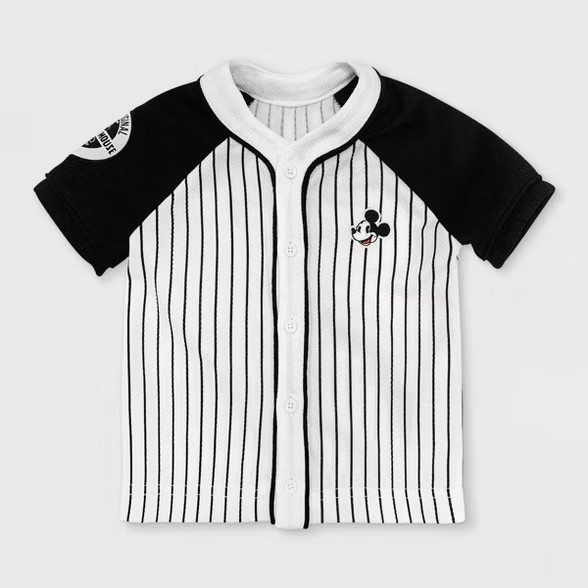 Toddler Boys' Mickey Mouse Short Sleeve Jersey - White - Disney Store | Target