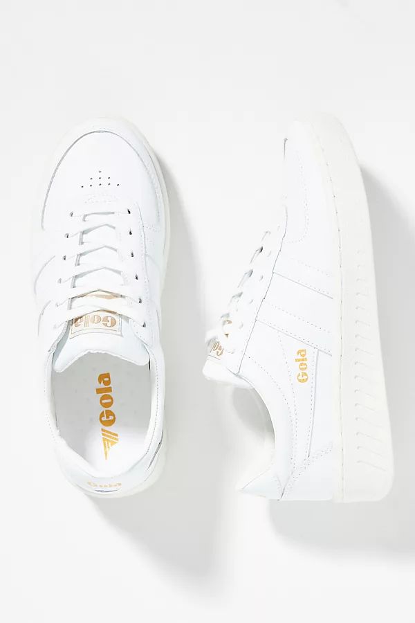 Gola Grandslam Leather Sneakers By Gola in White Size 6 | Anthropologie (US)
