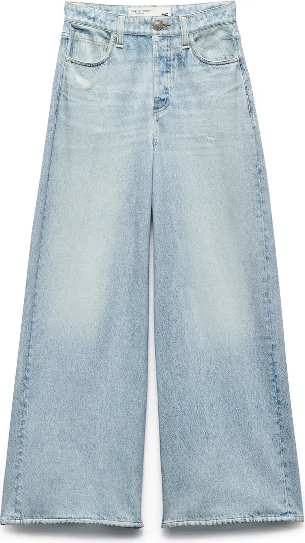 Miramar Sofie High Waist Ankle Wide Leg Terry Sweatpant Jeans | Nordstrom