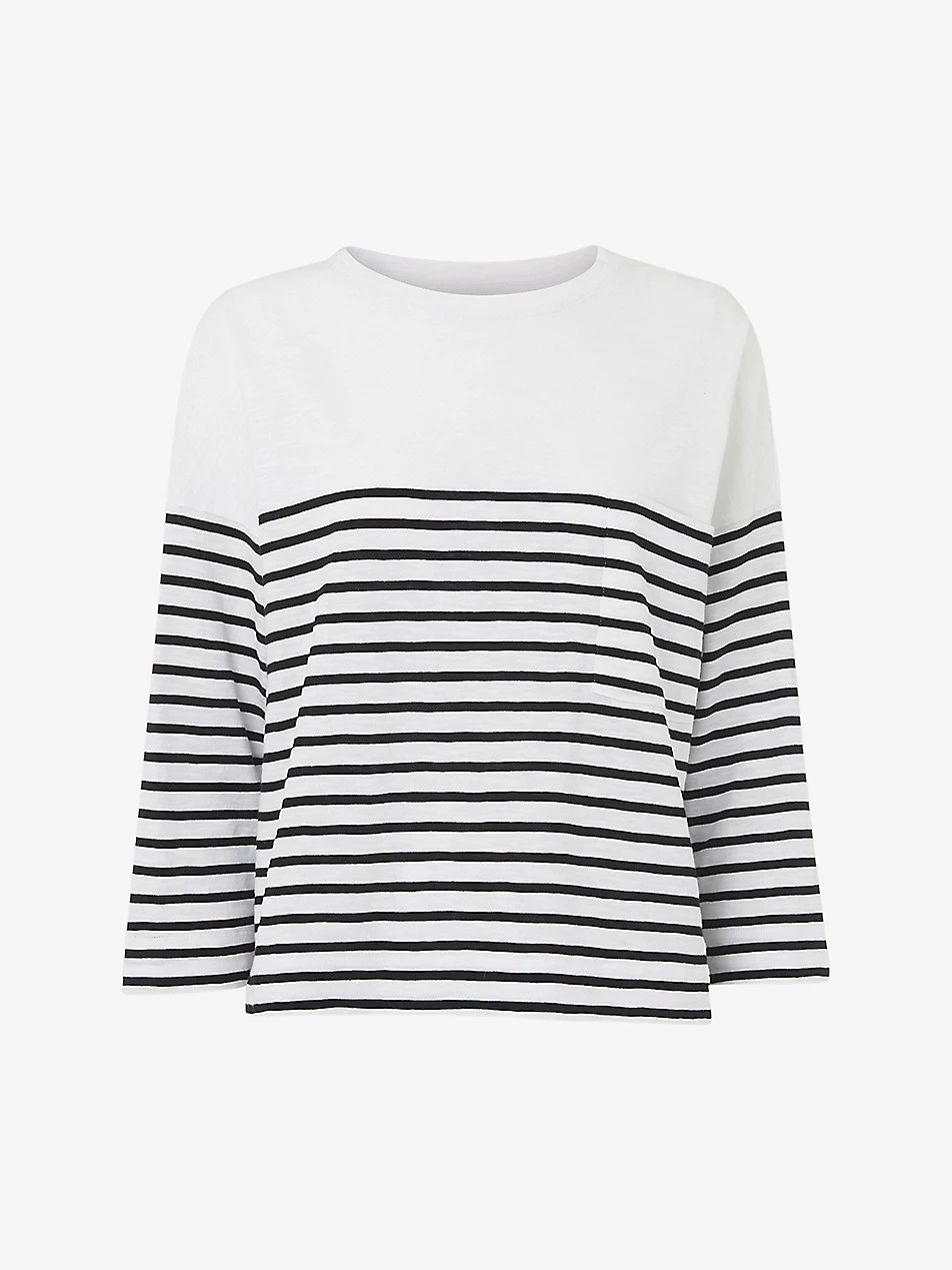 Breton striped cotton-jersey top | Selfridges