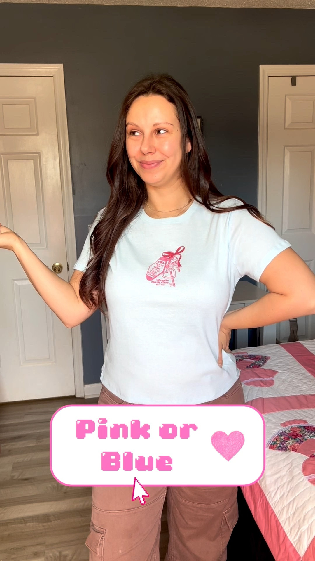 I’m loving the Valentines clothes at Walmart right now!! These Valentine’s Day t shirts were at Walmart for $5.48 and I just had to grab them. What color is your favorite, pink or blue?? 

#LTKValentine #LTKgrwm #LTKootd