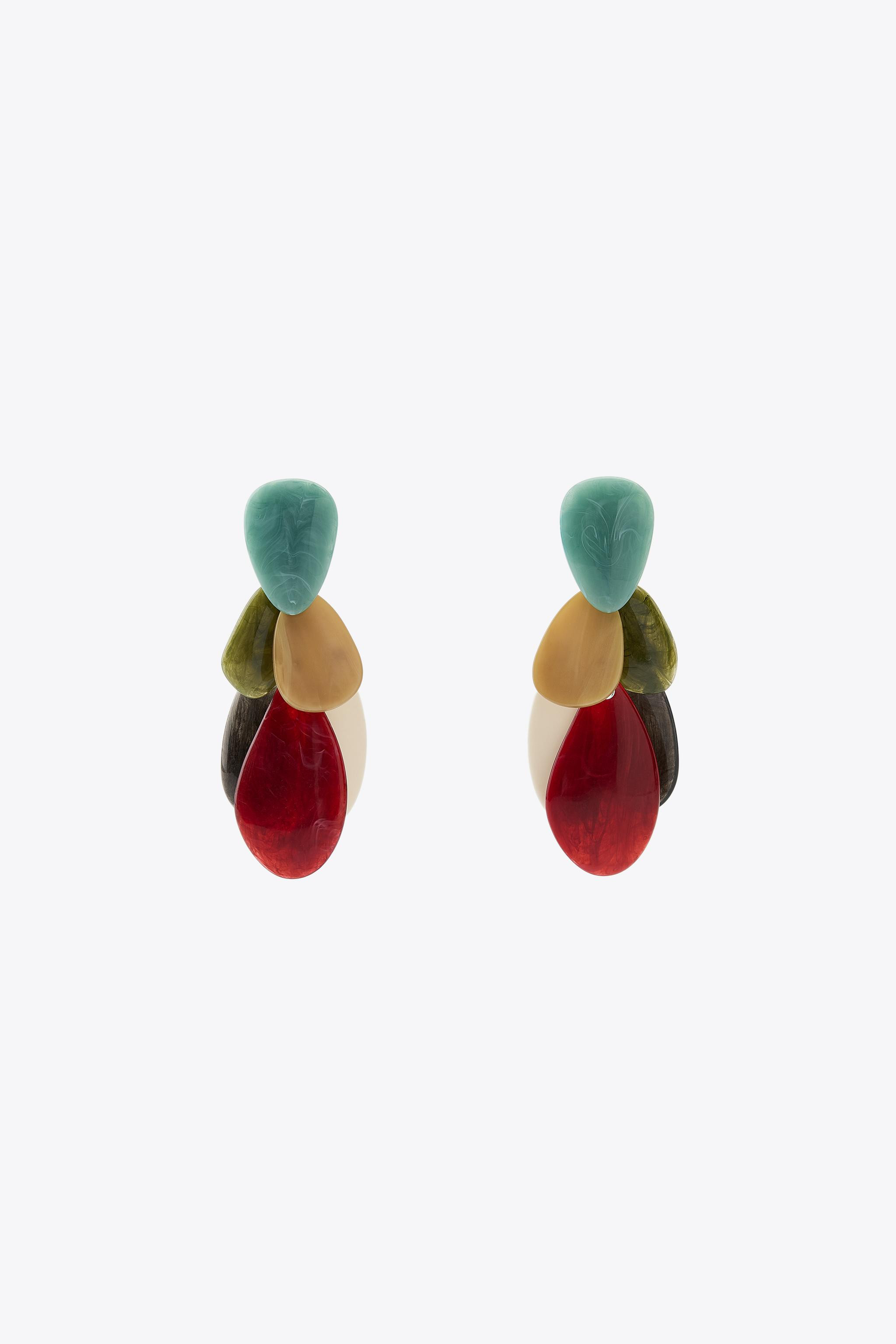 RESIN PIECE EARRINGS | Zara US
