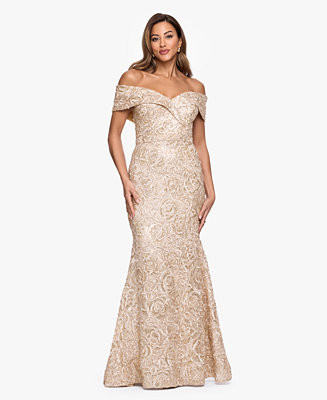 Petite Off-The-Shoulder Ball Gown | Macy's