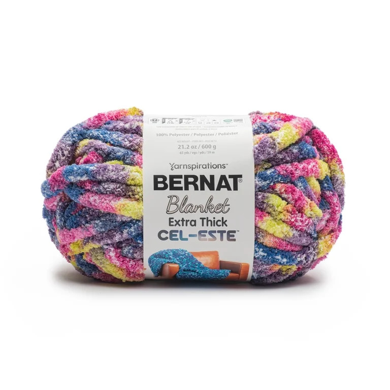 Bernat® Blanket Extra Thick Cel-Este™ #7 Jumbo Polyester Yarn, Galactic 21.2oz/600g 65 Yards | Walmart (US)
