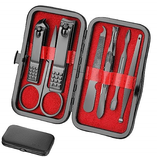 Manicure set Men Personal Care Tools Accessories Finger and Toe Nail Clippers Set Professional Manicure Pedicure Kit With Travel Case Nail Grooming Kit Gifts for Men Women Father Mother | Amazon (US)