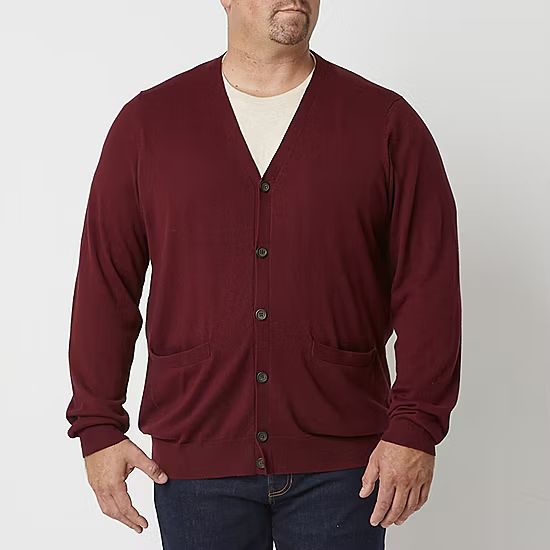 new!St. John's Bay Mens Big and Tall Long Sleeve Cardigan | JCPenney