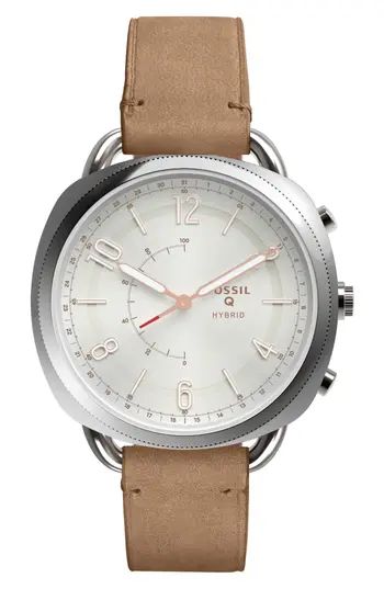 Women's Fossil Q Accomplice Smart Leather Strap Watch, 38Mm | Nordstrom