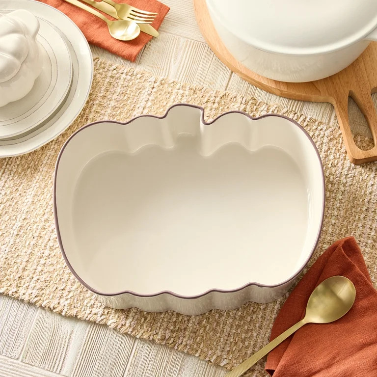 Figural Pumpkin Baking Dish, Stoneware, 10" x 13", Better Homes & Gardens | Walmart (US)