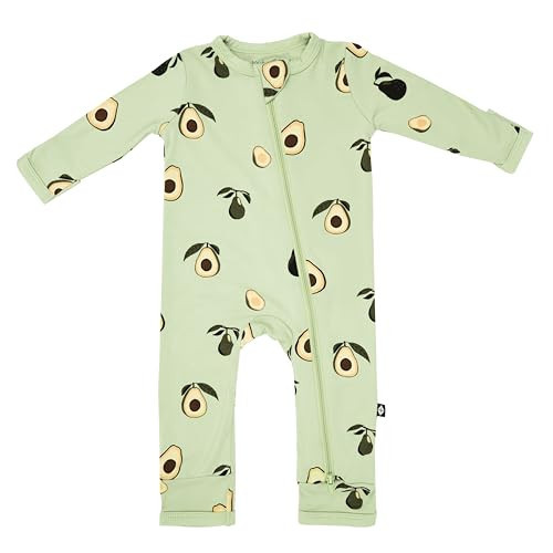 KYTE BABY Unisex Rayon Made From Bamboo Zippered Rompers (0-3 Months, Avocado) | Amazon (US)