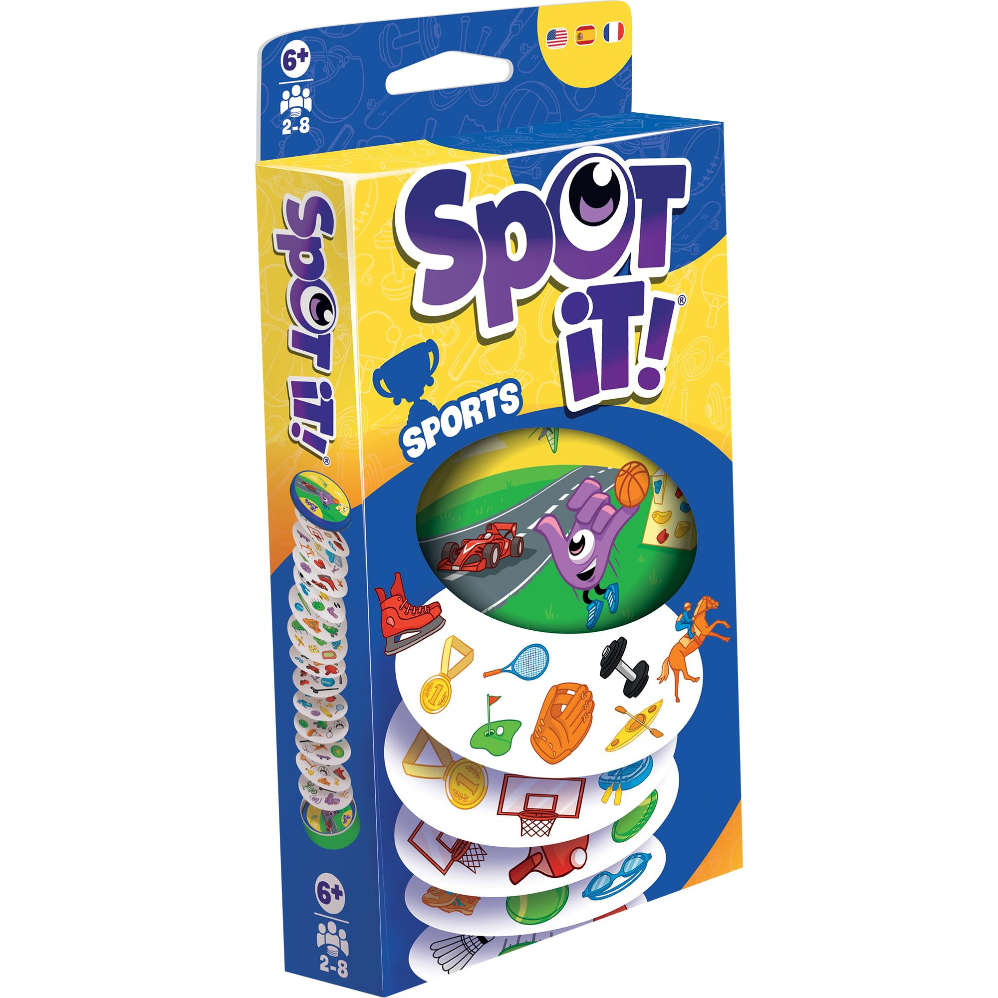 Asmodee Spot It! Sports Card Game (Eco-Blister) - Fast-Paced Matching Featuring 5 Mini-Games, Tra... | Amazon (US)