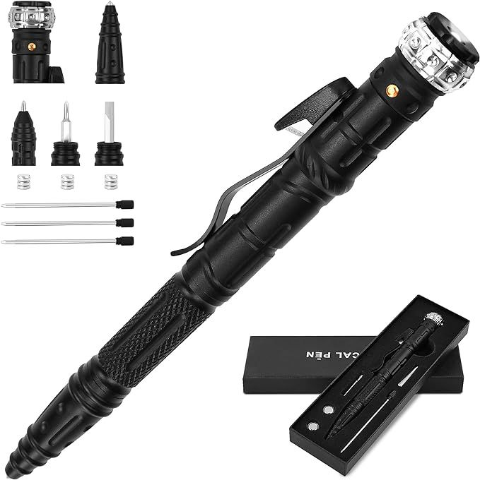 Gifts for Men Unique Birthday Gifts, Tactical Pen, Tactical Gear, Glass Breaker, Cool Gadgets, Bi... | Amazon (US)