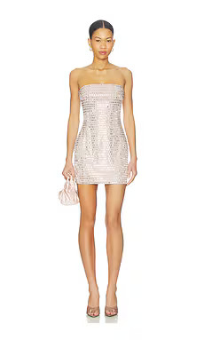 superdown Josephine Mini Dress in Nude from Revolve.com | Revolve Clothing (Global)