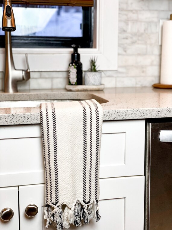 Striped Turkish Cotton Hand Towel | Etsy (US)