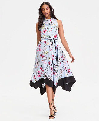 Women's Sleeveless Floral Cowl-Neck Dress, Macy's Exclusive | Macy's
