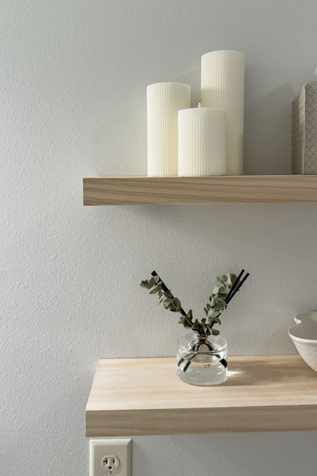 Amazon floating shelves and bathroom shelf decor!

#LTKsalealert #LTKfindsunder50 #LTKhome