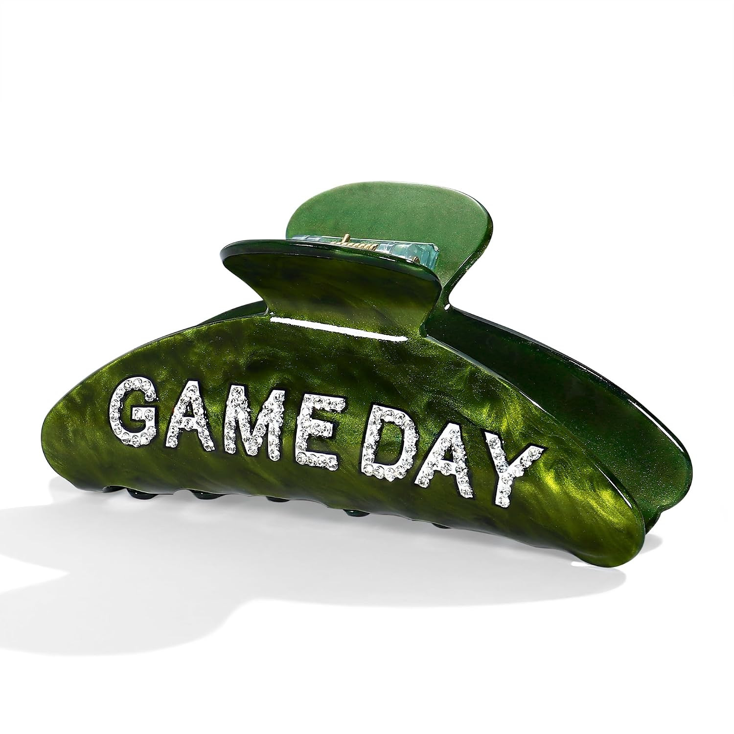 LILIE&WHITE Game Day Hair Clips for Women Trendy Green White Football Team | Amazon (US)