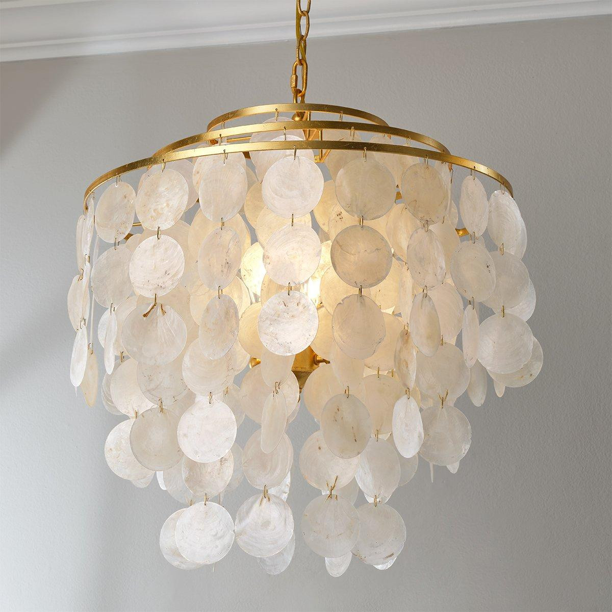 Young House Love Cascade Capiz Chandelier | Shades of Light