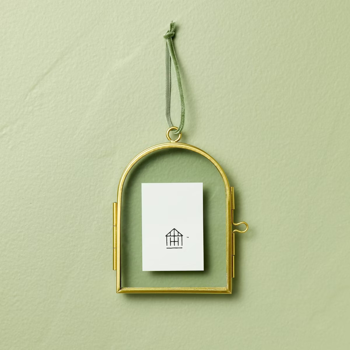 Arched Photo Frame Christmas Tree Ornament Clear/Gold - Hearth & Hand™ with Magnolia | Target