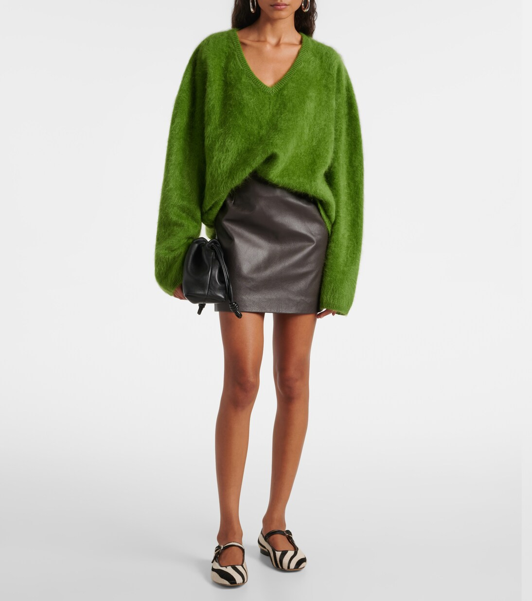 Zebra-print calf hair Mary Jane flats | Mytheresa (INTL)