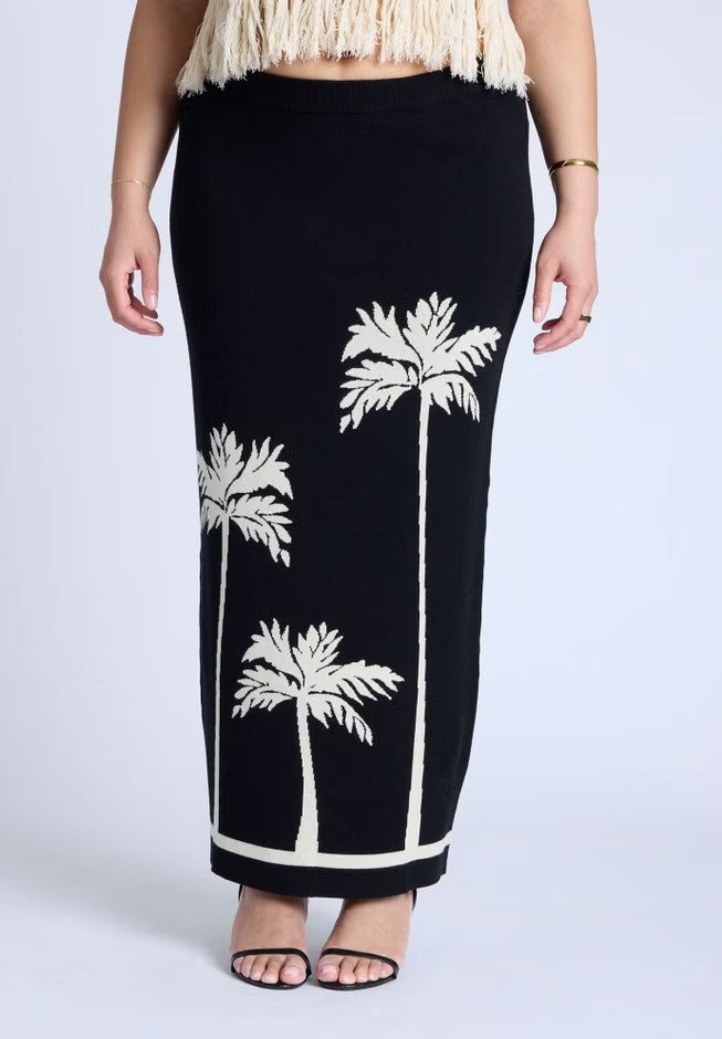 Intarsia Column Skirt | Eloquii
