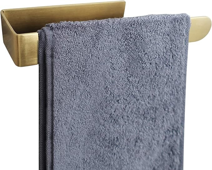 NearMoon Hand Towel Holder/Towel Ring Strong Hold Self Adhesive Bathroom Towel Bar, Thicken Stain... | Amazon (US)