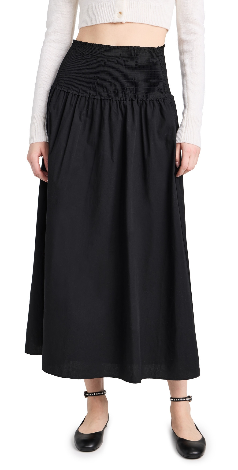 Hill House Home The Delphine Nap Skirt Black L | Shopbop
