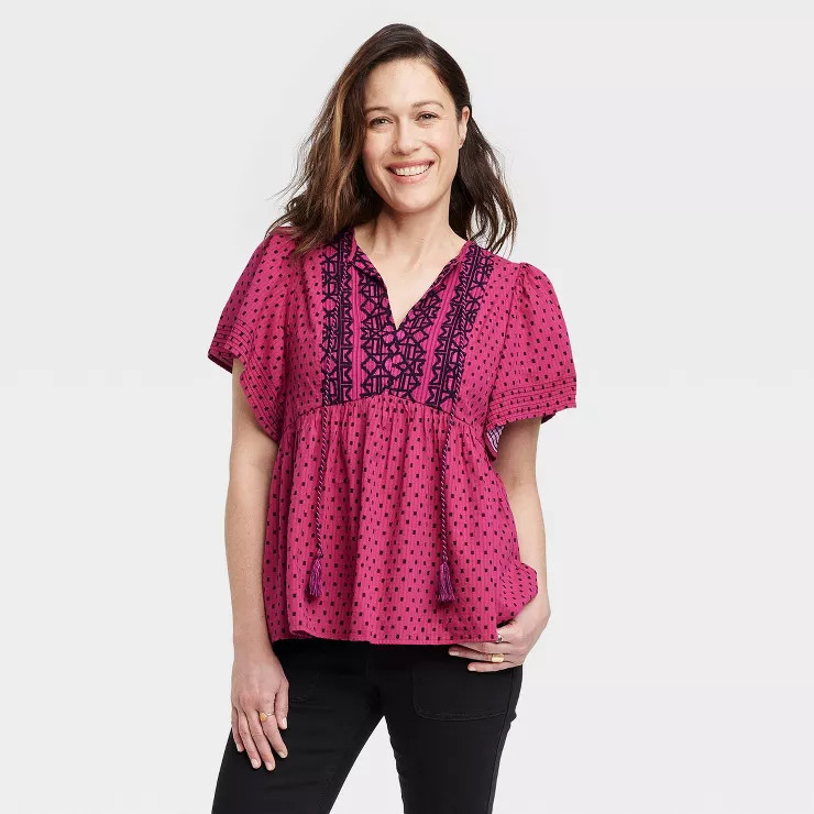 Women's Flutter Short Sleeve Top - Knox Rose™ | Target