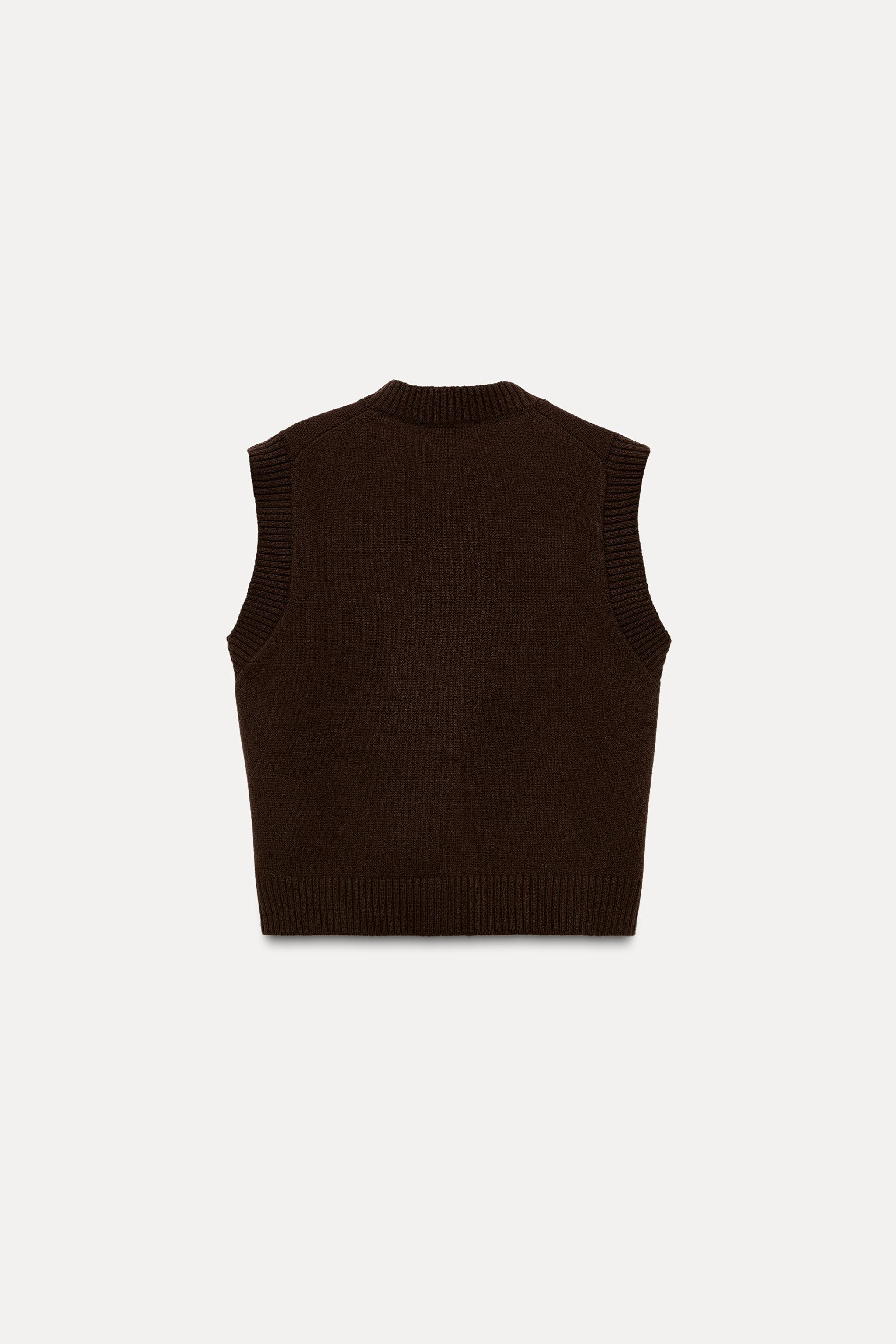 PLAIN KNIT SLEEVELESS JUMPER | Zara UK