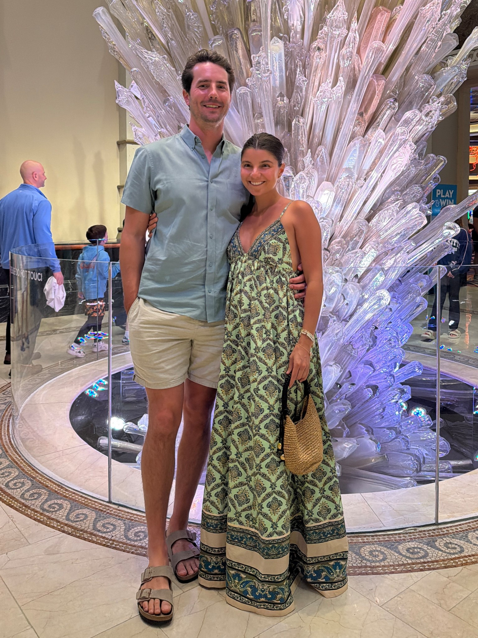 [4/13/26] from the weekend in the Bahamas 🪸💕 | this maxi dress is so comfortable, comes in 4 other colors and 100% cotton! I’m wearing xs

sizing details from FP haul:
• yellow carmen set - small 
• red baby tee (comes as a full Annette skirt set) - small 
• red pull on pant - xs
• cotton linen midi dress - small 
• green printed maxi - small 
• white keep it cool set - xs
• yellow Bristol skirt set - small 
• green maxi skirt set - xs