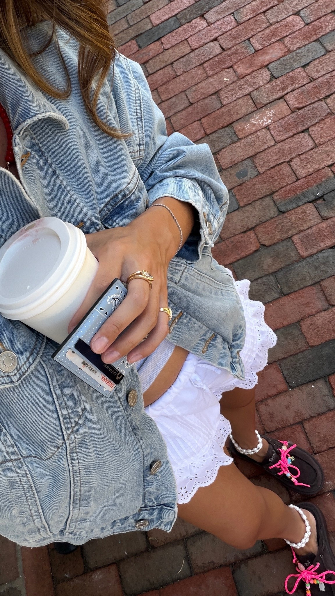 XS shorts and tank! Jacket is the Dalton balloon jacket from Agolde and it’s no longer made😢 linked similar! Mules are Brunch, jewels are ALV!