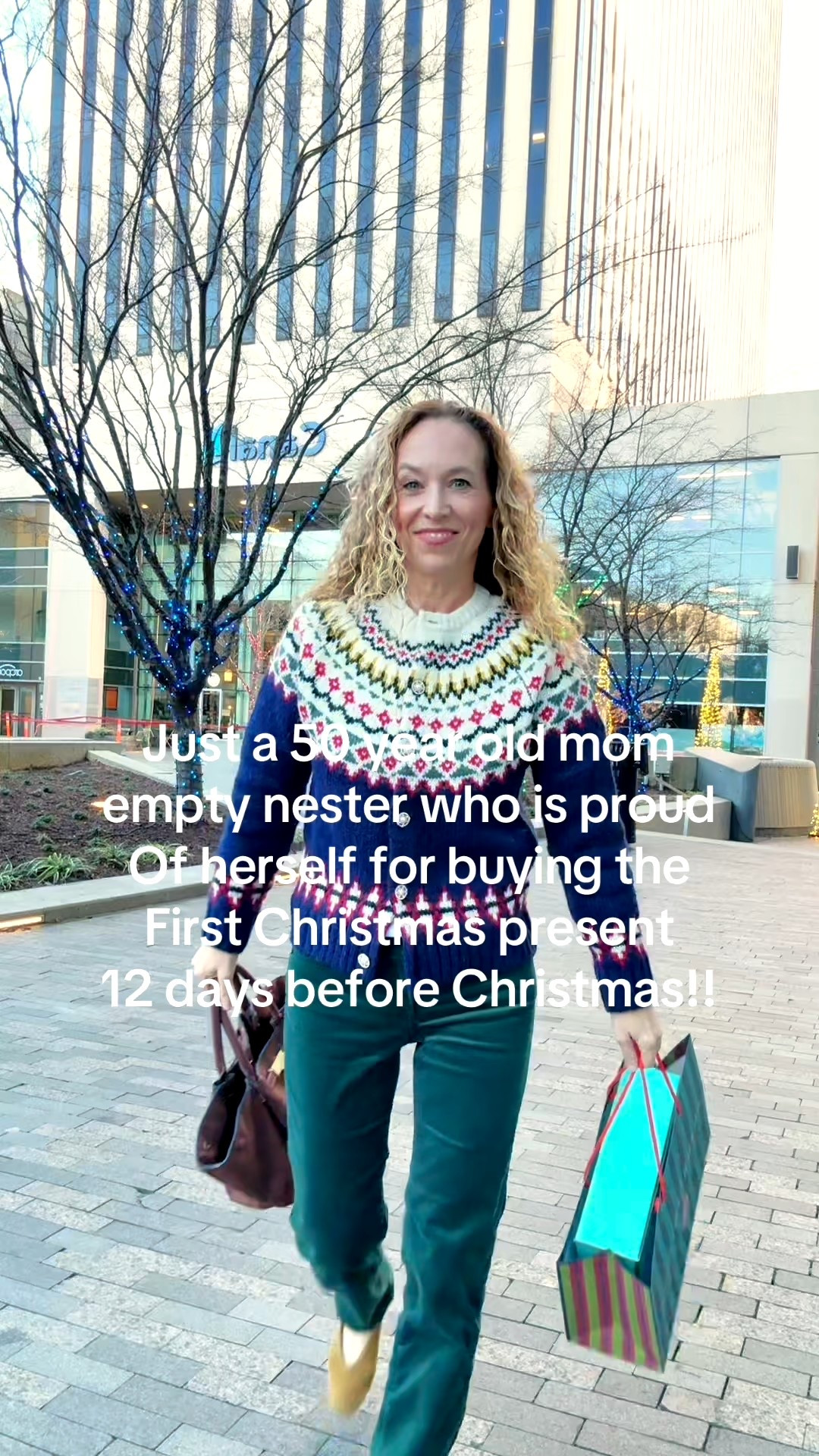 Easy everyday outfit formula with a little holiday cheer!

Pair this cozy fair isle sweater with sparkly button detail with green velvet pants for an elevated casual look!

This sweater is very soft and the pants are low rise with a slight stretch!  Just as comfy as jeans!!  They are a slim straight fit.

I'm wearing an XS in sweater and 25 in pants!  Pants did not need hemming on my 5'1" frame!!

#LTKootd #LTKHoliday #LTKPetite