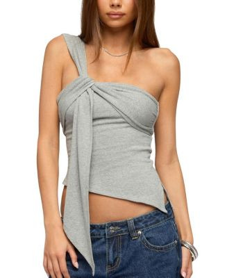Zoie Draped Tie One Shoulder Top | Bloomingdale's (US)
