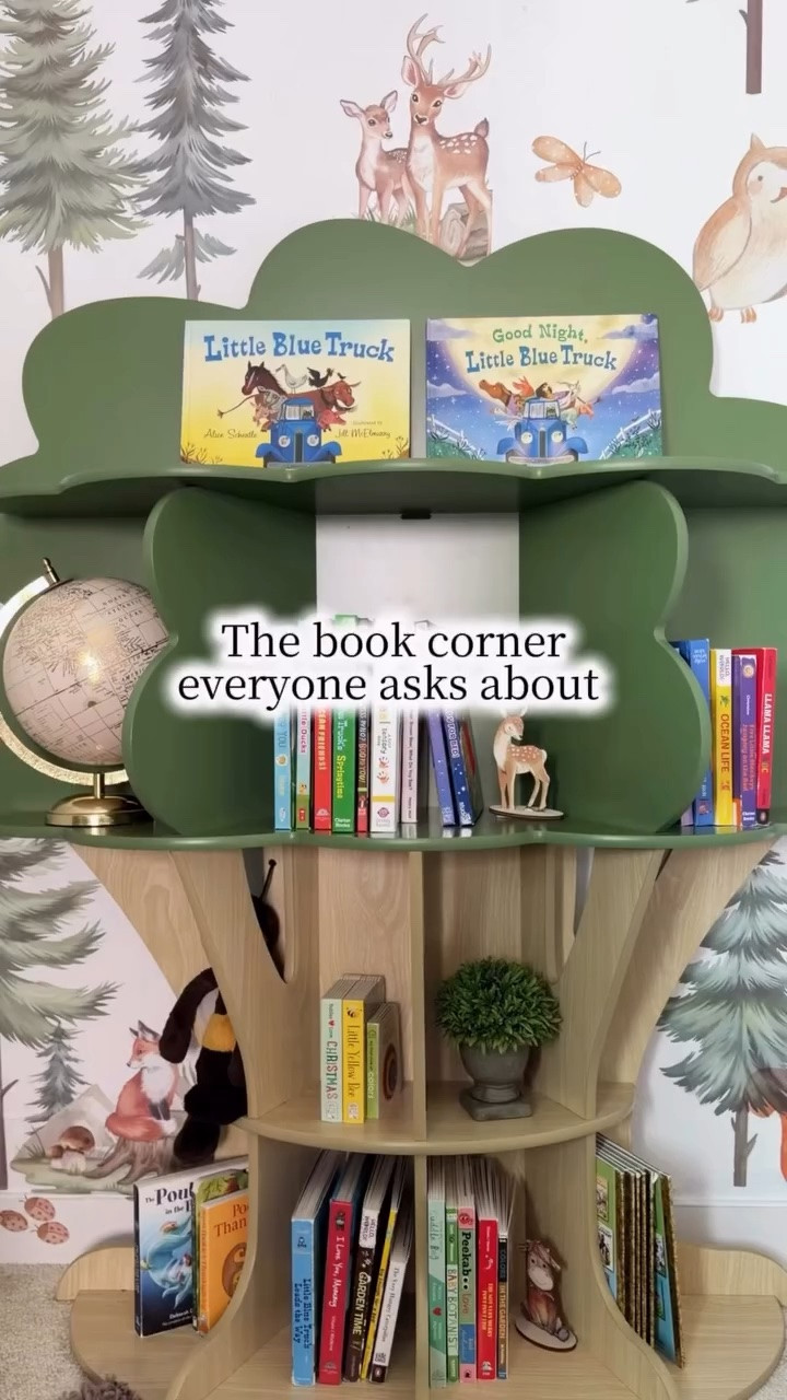 📚The detail everyone asks about in his room 💙

This little tree bookshelf has become his favorite spot to grab a book, and it adds such a cool element to his space. 

We love picking out books from this shelf to read at night and I love that it helps to make books a focal point in our lives. 

Linking it for anyone looking for a whimsical bookcase that actually holds a good amount of books and decor. 

#kidsbookshelf #kidsbooks #bookcase #momfinds