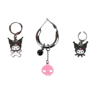 Kuromi Character & Skull Logo 5-Piece Earring Set | Target