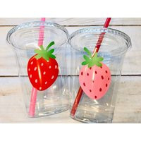 strawberry Party Cups - Berry First Birthday, Baby Shower | Etsy (US)