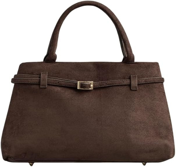 Base’ic Women’s Suede Tote Bag with Gold Hardware – Trendy Slouchy Shoulder Hobo Satchel Ha... | Amazon (US)