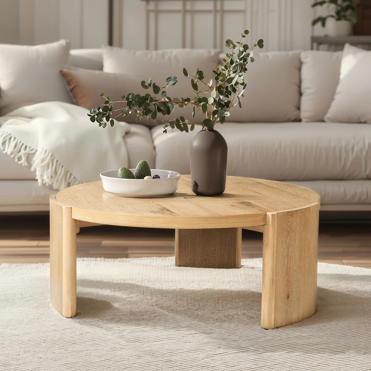 Guone Solid and Manufactured Wood Round Coffee Table | Wayfair North America