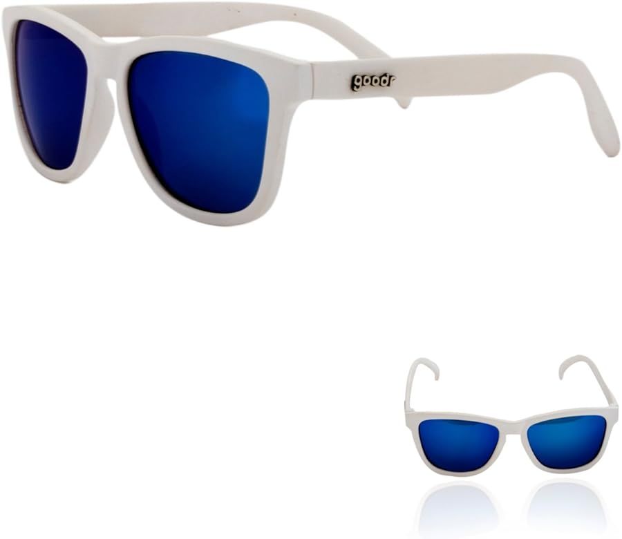 Goodr OG Polarized Sunglasses Iced by Yetis/White/Blue Lens, One Size - Men's | Amazon (US)