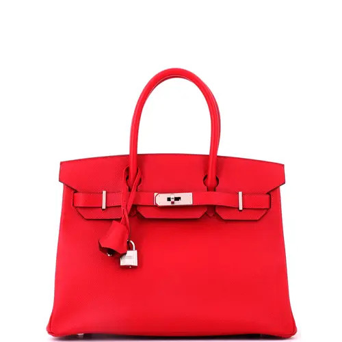Pre-Owned Hermes Birkin Handbag Red Epsom with Palladium Hardware 30 at Nordstrom, Size Small | Nordstrom