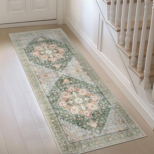 GENIMO Area Runner Rugs 2x10 for Living Room, Non-Slip Machine Washable Rug for Hallway Kitchen, Low Pile Print Rug for Bedroom Dining Room Home Office | Amazon (CA)