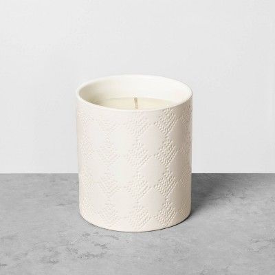 9oz Holiday Ceramic Jar Candle Cedar Magnolia - Hearth & Hand™ with Magnolia | Target