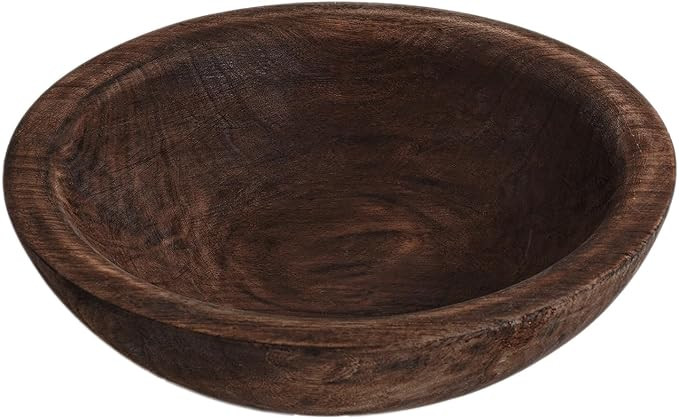Hand Carved Wooden Decorative Bowl for Home Entryway Decor, Wood Centerpiece Bowl for Coffee Tabl... | Amazon (US)