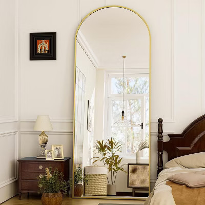 BEAUTYPEAK 57"x19" Arched Full Length Mirror with Stand, Wall Mounted Floor Mirror or Leaning Mirror for Bedroom or Living Room | Target