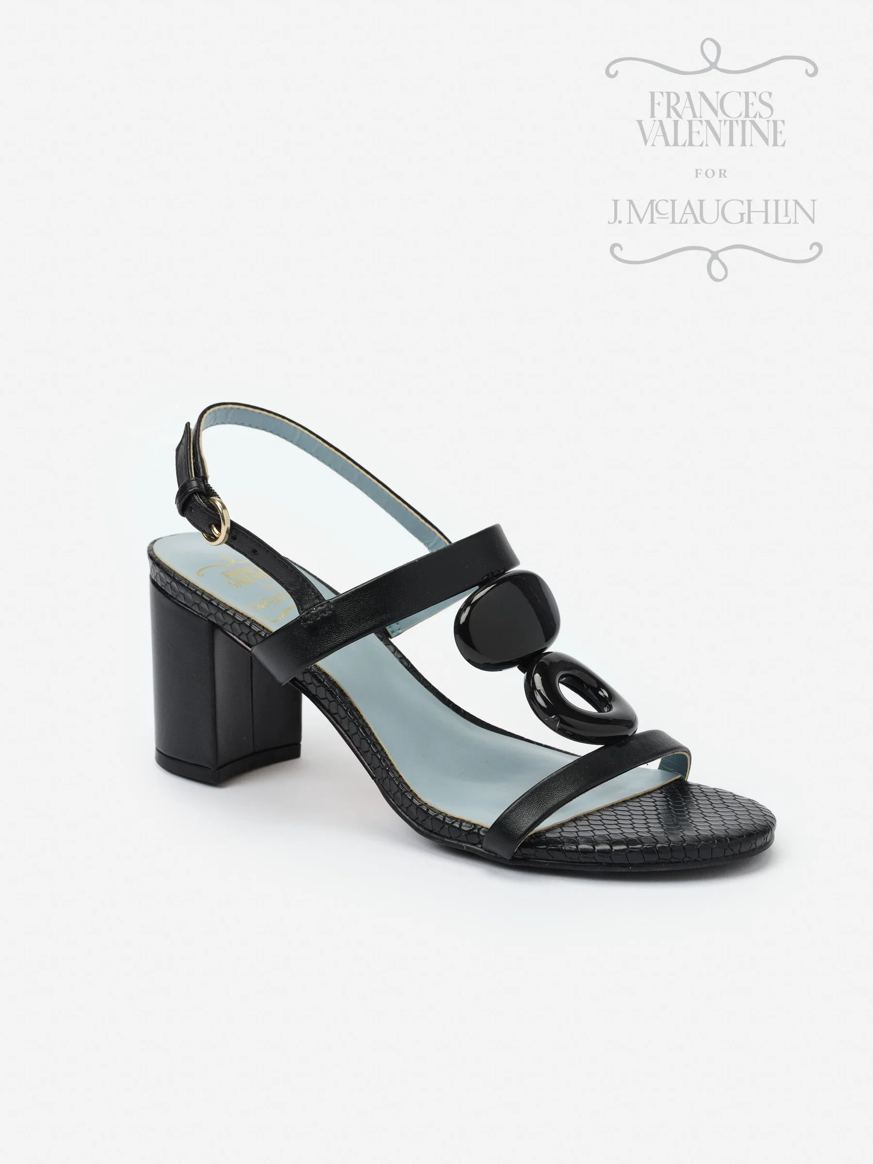 Black Solid Frances Valentine Bianca Heels | Women's Shoes | J.McLaughlin | J.McLaughlin